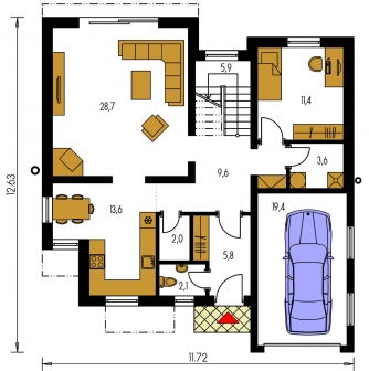 Floor plan of ground floor - CUBER 11